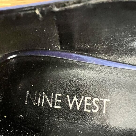 Nine West Women’s Low Heel Loafer Pointed Toe Tasseled Blue Size 7M - Picture 10 of 11